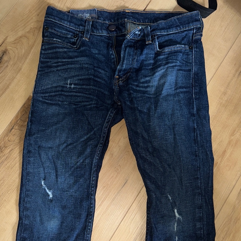 Hollister Dark Blue Skinny Jeans for Men